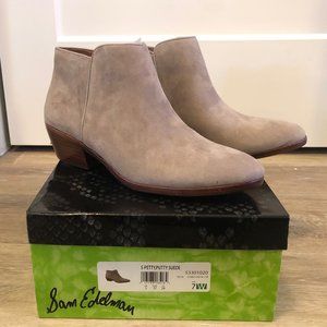 Sam Edelman Petty Suede Ankle Booties New in Box Size 7W